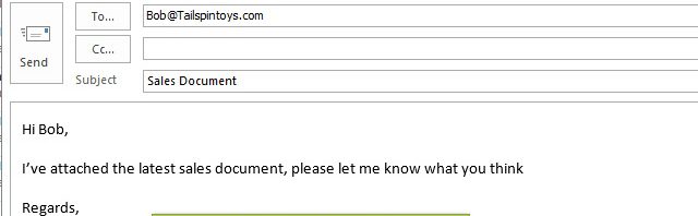 Outlook, Did you forget to add an attachment?